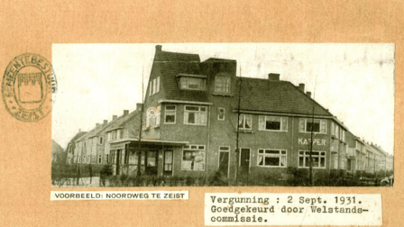 Noordweg te Zeist goedgekeurd door welstandscommissie in 1931.